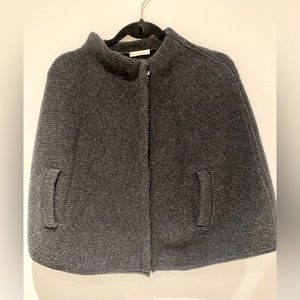 Manrico Cashmere Cape Poncho Grey size L